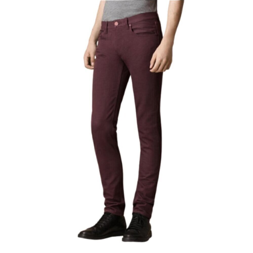 Burberry Brit Mens 30x32 Shoreditch Skinny Jeans Purple Color